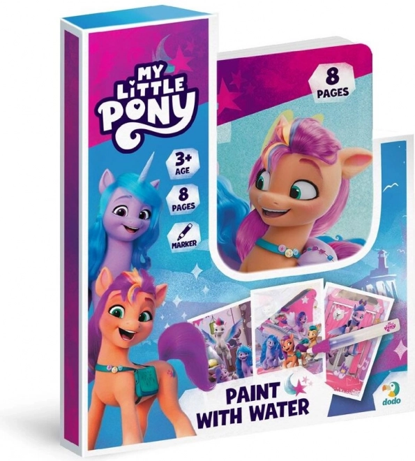 Magiczne malowanie wodą – kolorowanki MY LITTLE PONY 12 × 16 cm ze pędzelkiem, 8 arkuszy