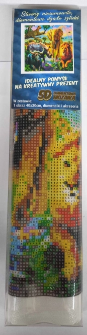 Norimpex Diamentowe malowanie Królestwo zwierząt 30x40cm