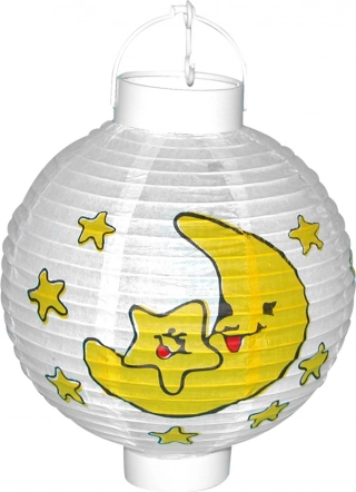 Lampion Księżyc i Gwiazdy na baterie 20 cm