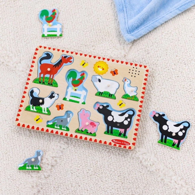 Dźwiękowe puzzle - Zwierzęta na farmie