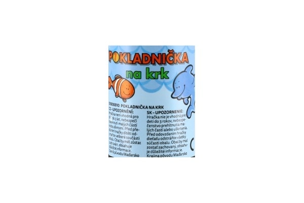 Skarbonka na szyję ze sznurkiem 11,5 cm plastik różne kolory