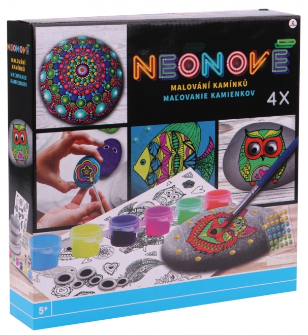 Malowanie na kamieniach Neon