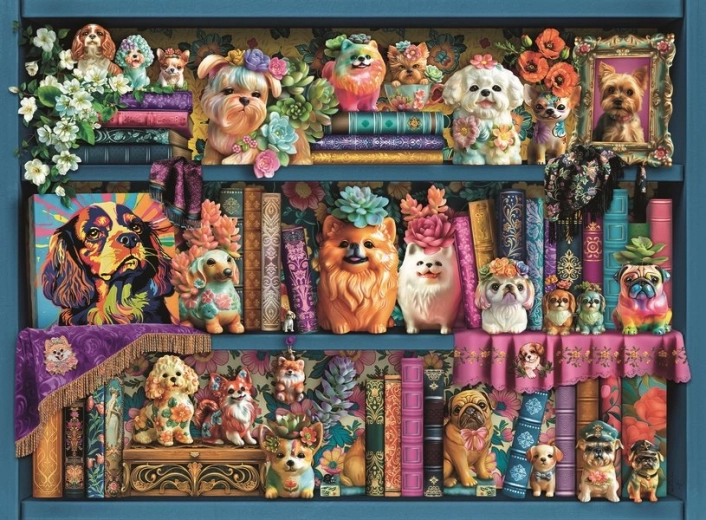 Ravensburger puzzle urocze porcelanowe mopsy 500 elementów