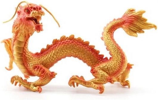 Figurka Złotego Chińskiego Smoka 15,5 cm
