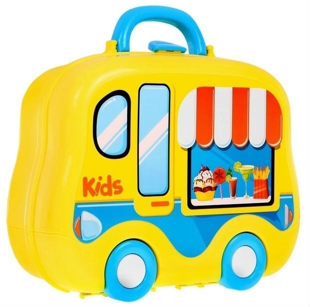 Przenośna kuchnia Food Truck dla dzieci 3+ Walizka na kółkach + akcesoria