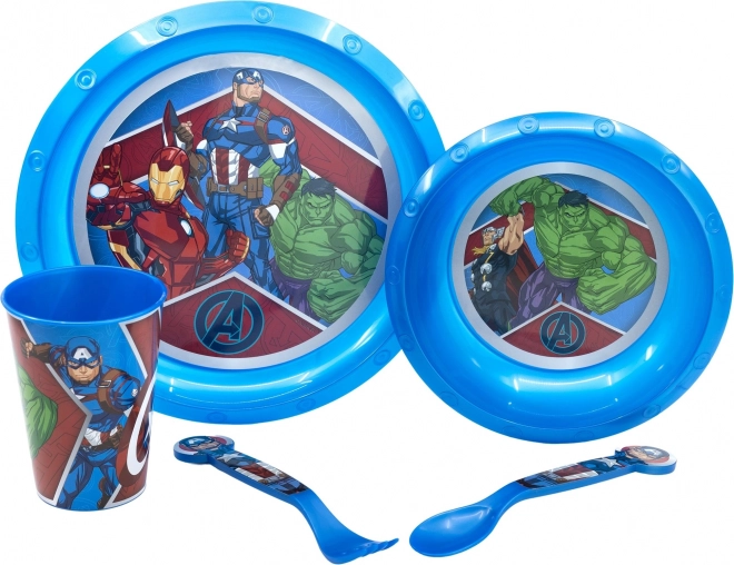 STOR Zestaw obiadowy dla dzieci 5w1 Avengers