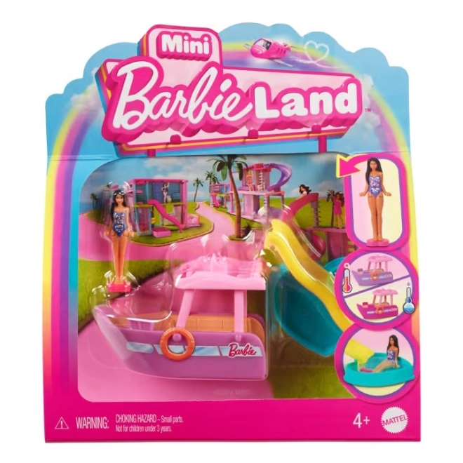 Mini BarbieLand zestaw z figurką Barbie i pojazdem