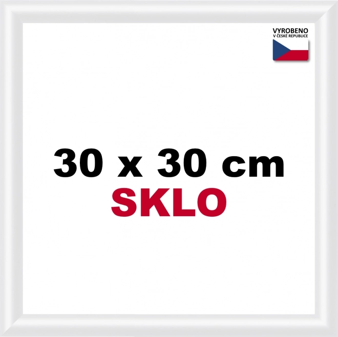 Plastowa ramka 30x30 cm biała