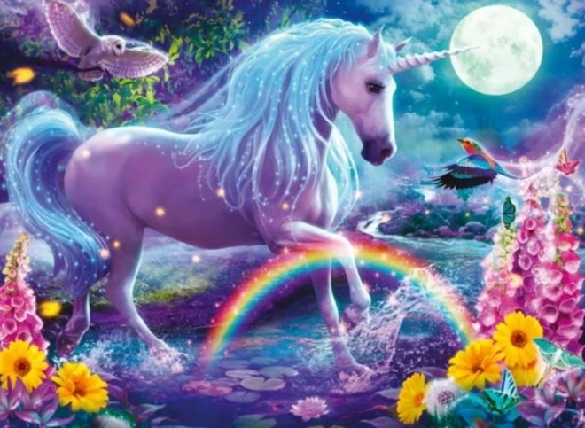 Puzzle Ravensburger z błyszczącym jednorożcem 100 elementów