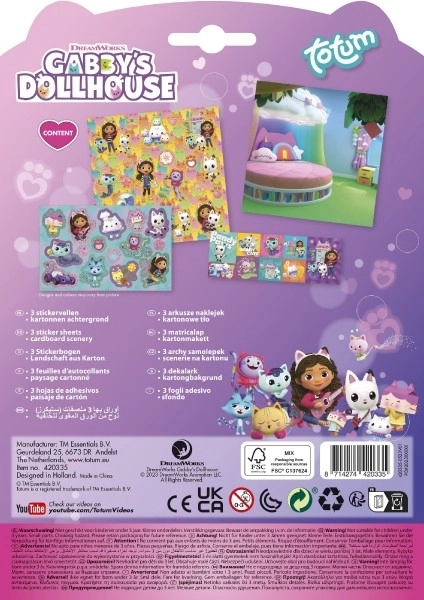 Zestaw upominkowy Gabby's Dollhouse z naklejkami