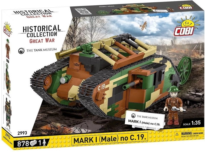 Klocki COBI czołg Mark I (Male) – 878 elementów
