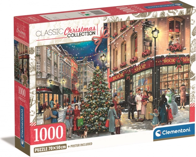 Puzzle Świąteczny spacer 1000 elementów Clementoni
