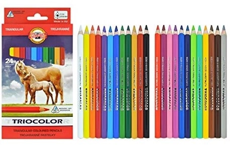 Trójkątne kredki Koh-i-noor 24 szt. Triocolor