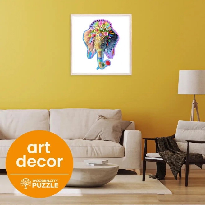 WOODEN CITY Drewniane puzzle Elegancki słoń 250 elementów EKO
