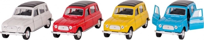Samochodzik na naciąg wsteczny Renault 4 żółty