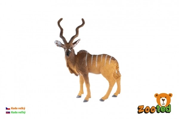 Wielka kudu, plastikowy model o długości 14cm w woreczku