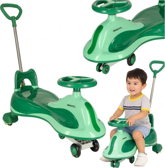Zielony jeżdżący zabawka Swing Fix dla dzieci