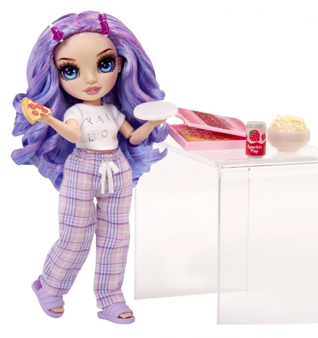 Rainbow High Junior Fashion lalka w piżamie - Violet Willow