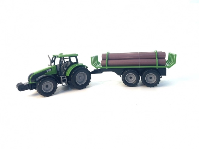 Zabawka Traktor z Przyczepą na Kłody dla Dzieci