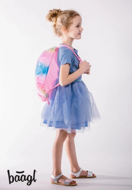 ZESTAW BAAGL 3 Airy Rainbow Unicorn: tornister, piórnik, worek