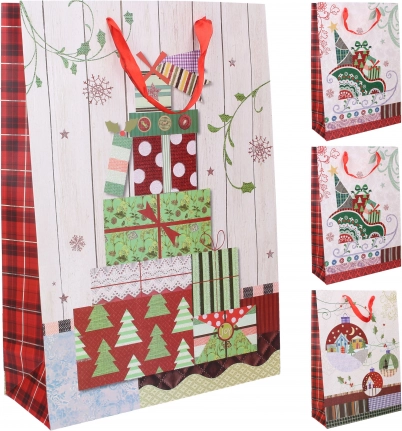 Papierowa torba prezentowa L 31 × 44 × 12 cm Święta