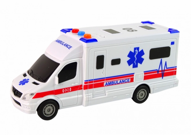 Ambulans świetlny dźwięk biały napęd na baterie