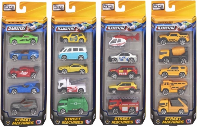Teamsterz zestaw metalowych autek 5 szt. Street Machines