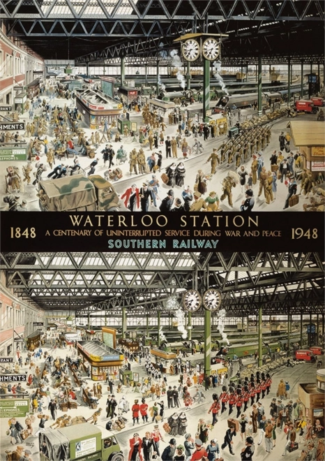 Puzzle Stacja Waterloo w 1848 i 1948, 1000 elementów