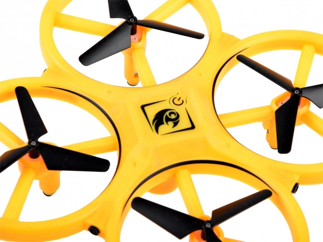 Dron sterowany gestami ręki + pilotowanie zdalne Kwadrokopter RC0573 – Żółta