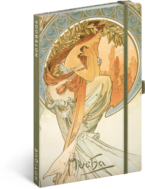 NOTIQUE Notes Alfons Mucha – Poezja, liniowany, 13 x 21 cm
