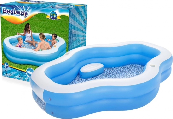 Nadmuchiwany rodzinny basen z okienkiem i siedziskami BESTWAY 270 × 198 × 51 cm