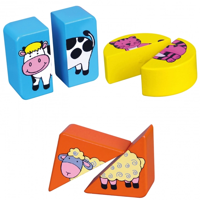 Drewniane puzzle dla najmłodszych w czeskim pudełku