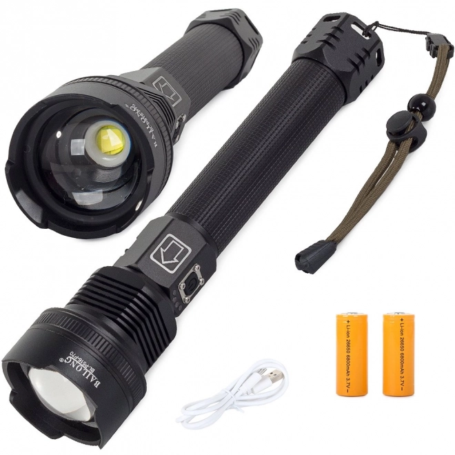Wojskowa taktyczna latarka z LED Cree XHP70 i zoomem od Bailong