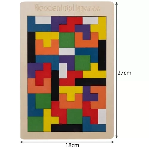 Drewniane puzzle/tetris Kruzzel 22667