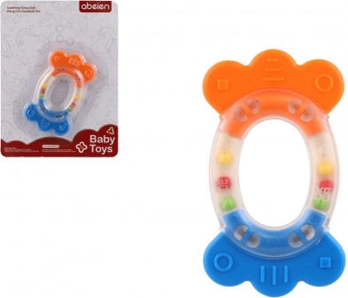Grzechotka i gryzak owal plastik silikon