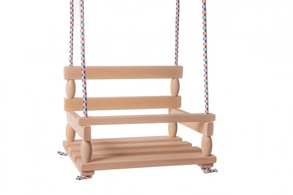 Huśtawka drewno naturalne 38x30cm nośność 80kg w woreczku
