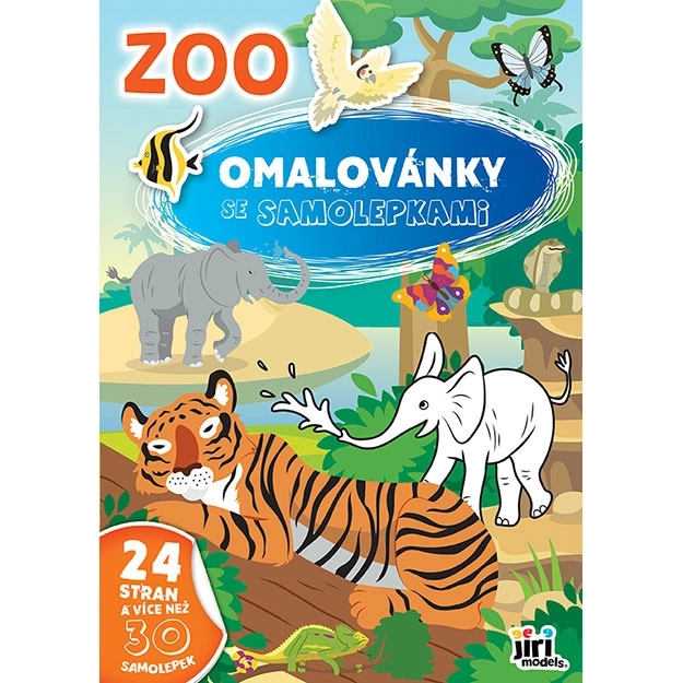 Kolorowanka ze naklejkami ZOO