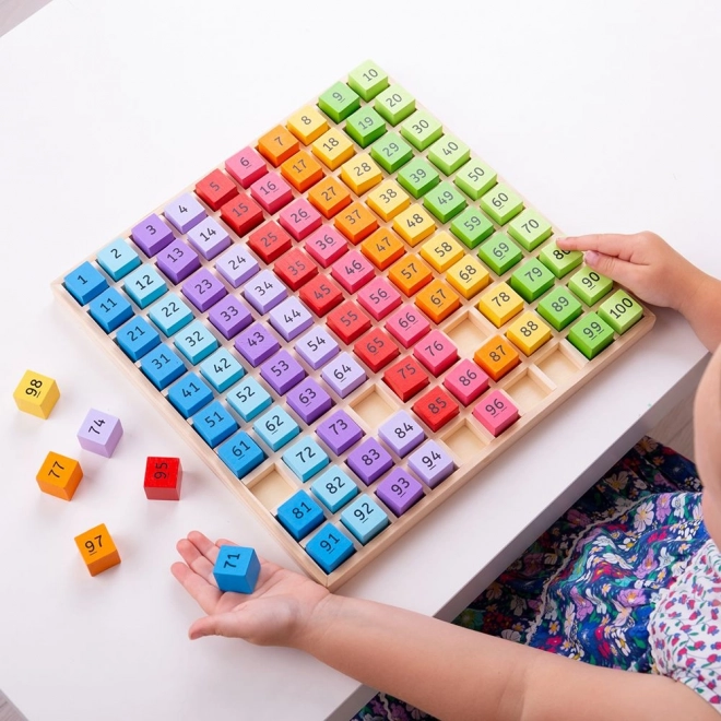 Edukacyjna zabawka Bigjigs Toys – Drewniane cyfry w pojemniku