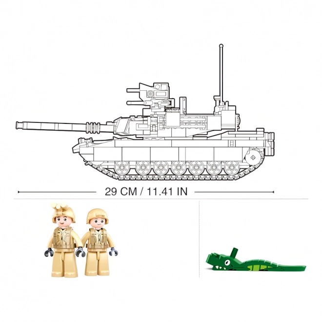 Sluban Model Bricks M38-B0892 Czołg bitewny M1A2 Abrams