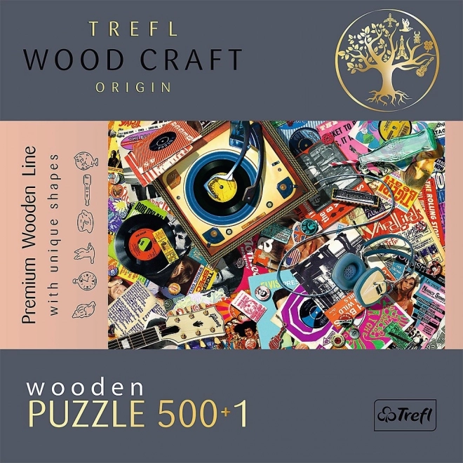 TREFL drewniane dwustronne puzzle W świecie muzyki 501 elementów