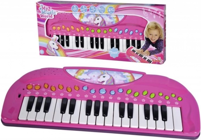 Różowe dziecięce pianino Unicorn 32 klawisze