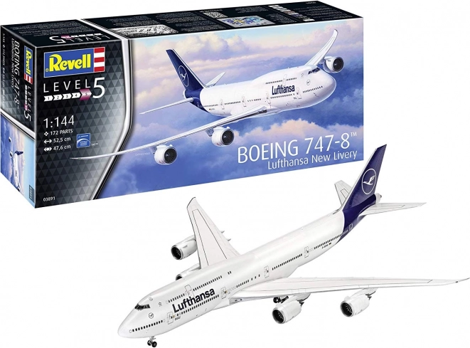 Plastikowy model samolotu Boeing 747-8 Lufthansa