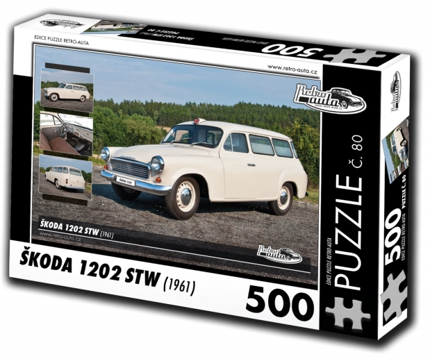 Puzzle RETRO-AUTA Škoda 1202 STW ambulans (1961) – 500 elementów