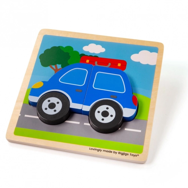 Układanka drewniana Auto Bigjigs Toys