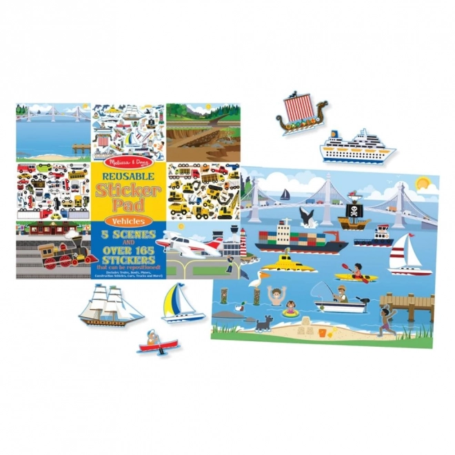 Melissa & Doug - wielokrotnego użytku naklejki Pojazdy