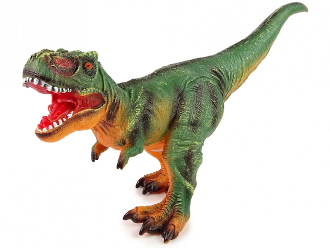 Duży dinozaur Tyrannosaurus Rex Zielony i pomarańczowy dźwięk 60 cm długi