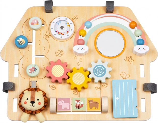 Tooky Toy Duża Drewniana Tablica Manipulacyjna Domek - Centrum Aktywności