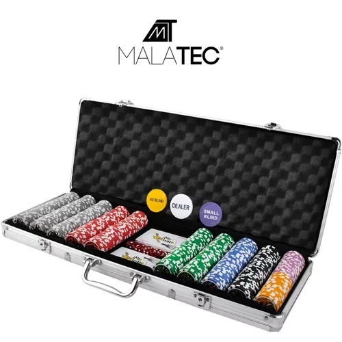 Poker - zestaw 500 żetonów w HQ walizce