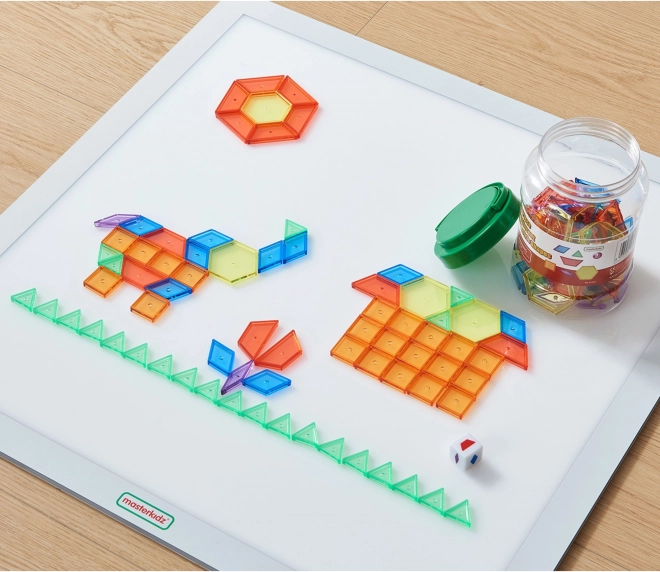 Kolorowy kwadratowy panel LED MASTERKIDZ z mozaiką Montessori 140 szt.