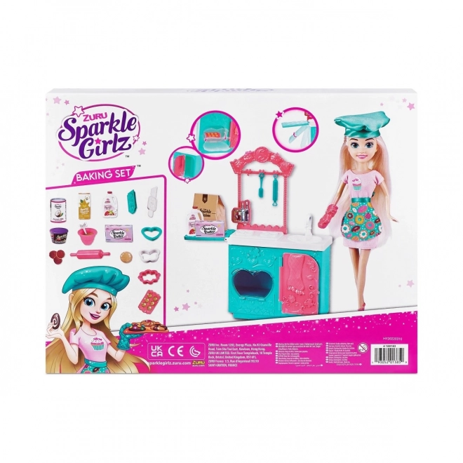 Zestaw do pieczenia Sparkle Girlz z lalką 27 cm
